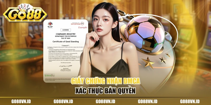 Giấy chứng nhận DMCA xác thực bản quyền